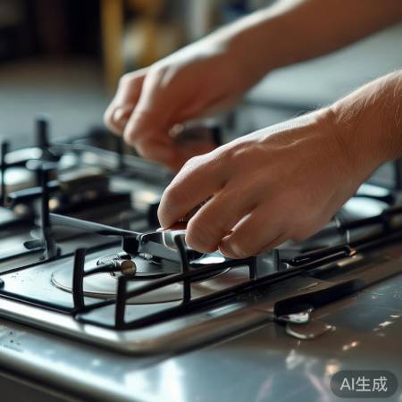 检查燃气灶电池