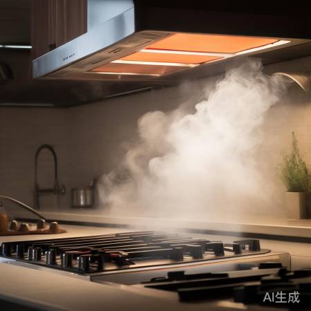 开启热风，油烟机工作