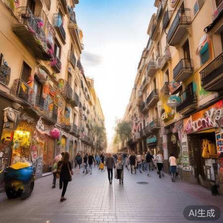 巴塞罗那街头，创意无限