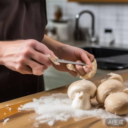 杏鲍菇去白毛，轻刮勿伤皮
