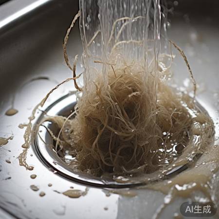 洗衣机水管堵塞，水流乱窜