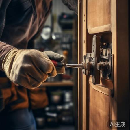 卸锁：拧螺丝，拔锁芯