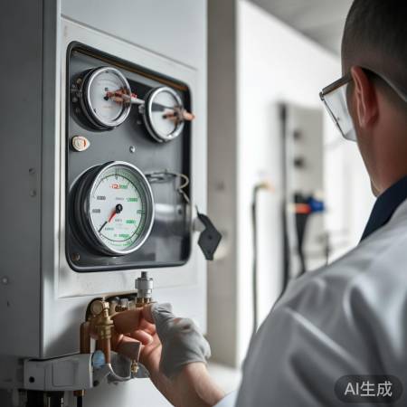 壁挂炉停机，检查燃气压力