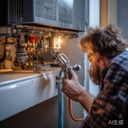 壁挂炉温度传感器脱落，重新安装