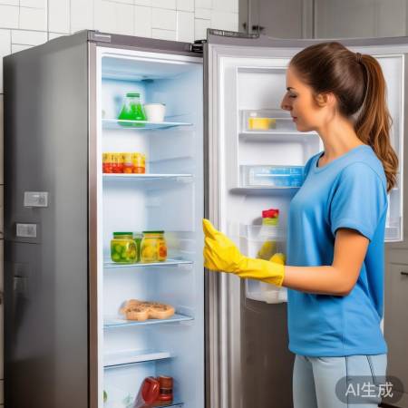 定期清洁冰箱，防结冰保卫生