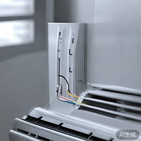 空调接线口标L、N、E